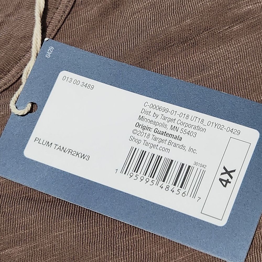 Universal Thread 2pcs casual Tshirt For Womens Size 4X Color Brown 100% Cotton - Picture 6 of 10